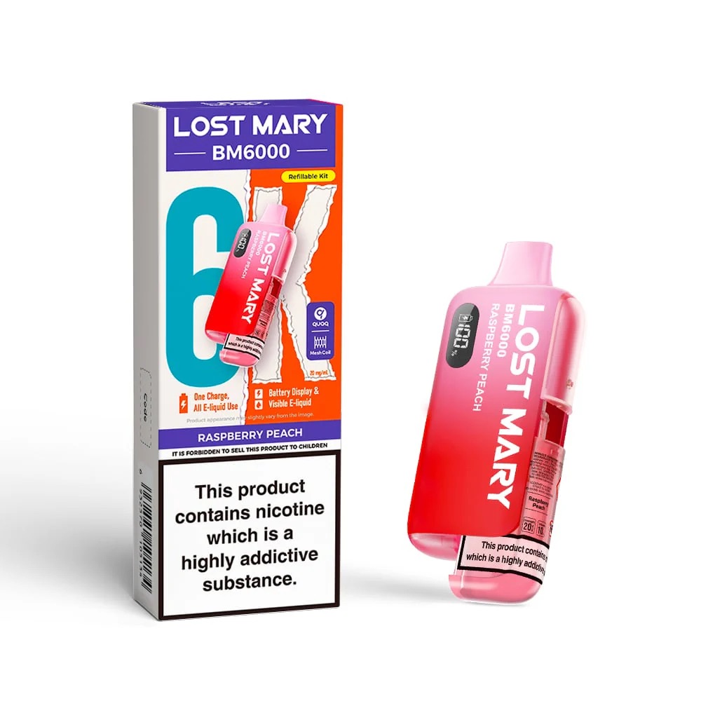 raspberrry peach Lost Mary BM6000 Kit Raspberry Peach